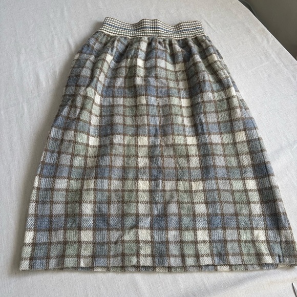 Vintage Francesca for Damon Wool Blend Plaid Midi Skirt Sz 12 Made in Italy - Picture 2 of 9